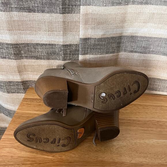 Circus By Sam Edelman Tan Fringe Heeled Ankle Boots Size‎ 6 - Picture 9 of 9